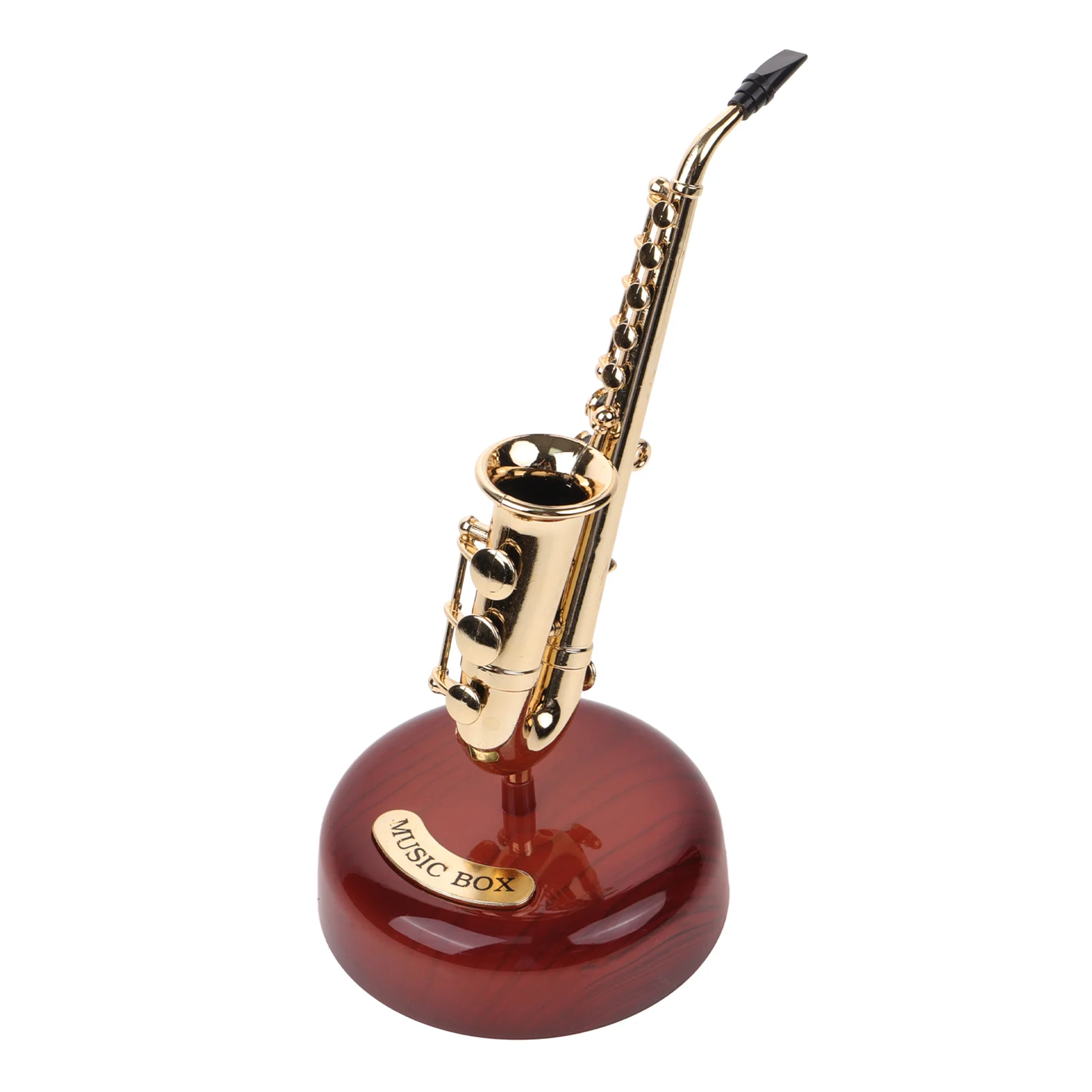 Retro Music Box Decoration Rotating Saxophone Home Table Centerpiece Birthday Gift Desk Accessory ABS Material Compact
Retro Music Box Decoration Rotating Saxophone Home Table Centerpiece Birthday Gift Desk Accessory ABS Material Compact