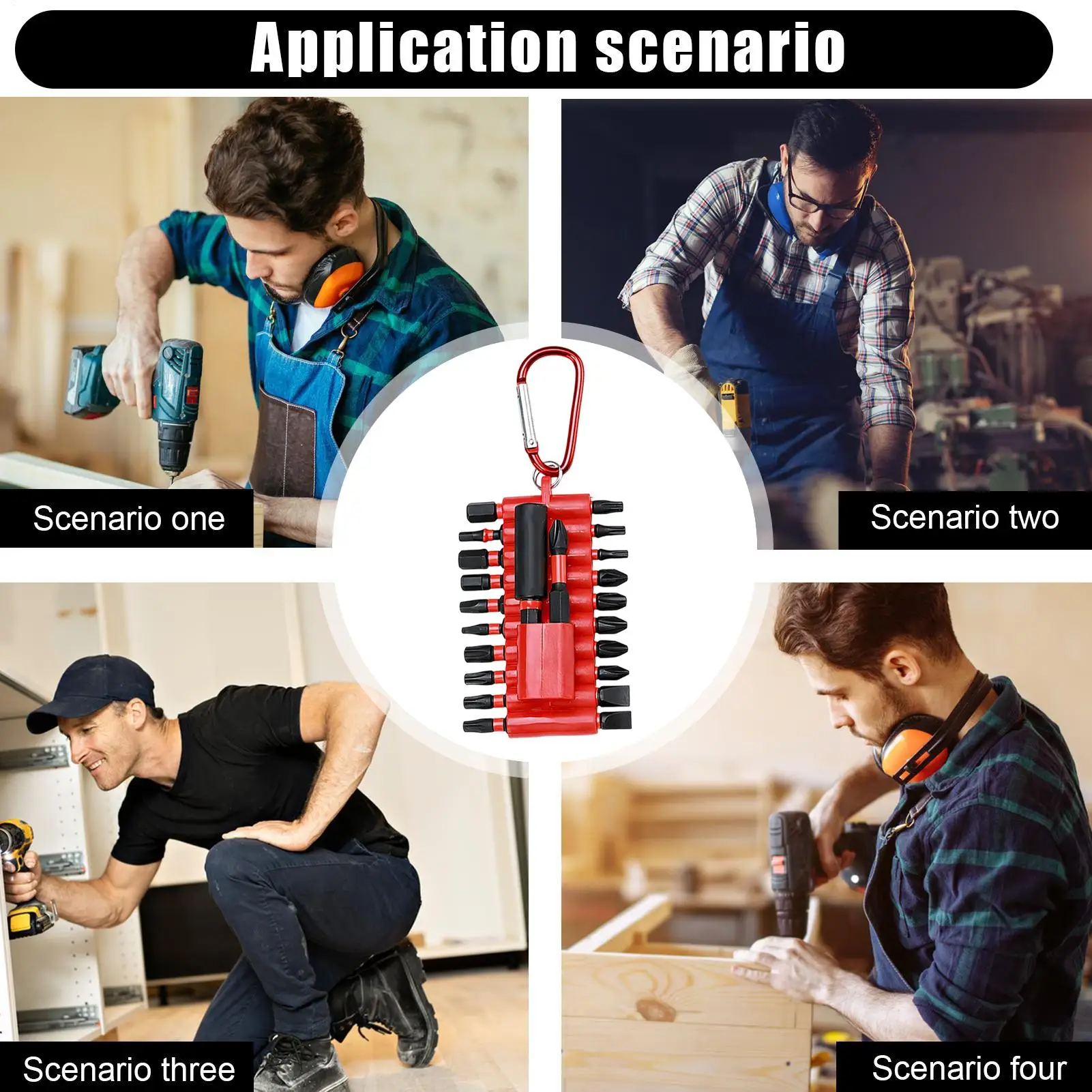 Magnetic Bit Set Shock Resistant Portable Carabiner Tool Kits Magnetic Screw Driver Bits For Drills Car Bike Repair Auto
Magnetic Bit Set Shock Resistant Portable Carabiner Tool Kits Magnetic Screw Driver Bits For Drills Car Bike Repair Auto
