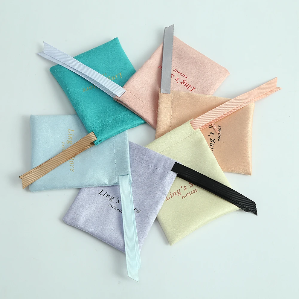 50Pcs Personalized Jewelry Flannel Bag With One Side Grosgrain Ribbon Velvet Suede Gift Packaging Bowknot Pouches Wedding Favors
50Pcs Personalized Jewelry Flannel Bag With One Side Grosgrain Ribbon Velvet Suede Gift Packaging Bowknot Pouches Wedding Favors