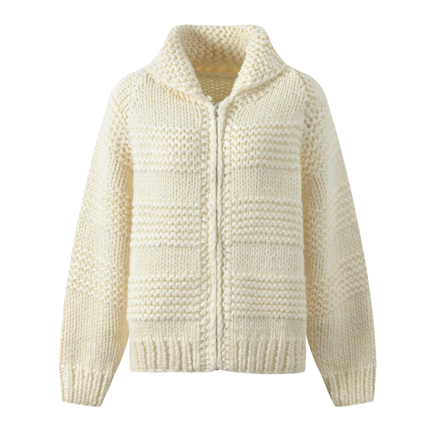 High-End European Style Loose Fit Handmade Crochet Thick Yarn Beige Sweater Coat Lazy Style Open Cardigan Women's Fashion
High-End European Style Loose Fit Handmade Crochet Thick Yarn Beige Sweater Coat Lazy Style Open Cardigan Women's Fashion