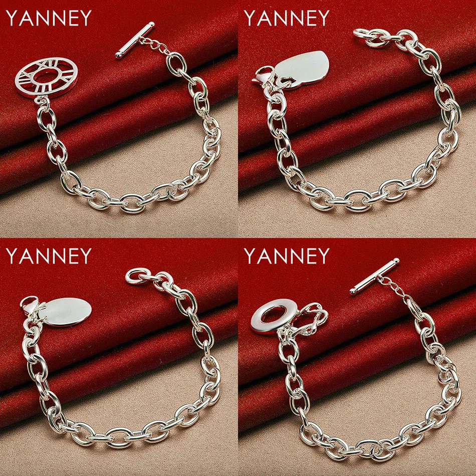 925 Sterling Silver 8 Inch Beautiful Round Heart Bracelet Women Party Wedding Jewelry Fashion Accessories Ornaments
925 Sterling Silver 8 Inch Beautiful Round Heart Bracelet Women Party Wedding Jewelry Fashion Accessories Ornaments