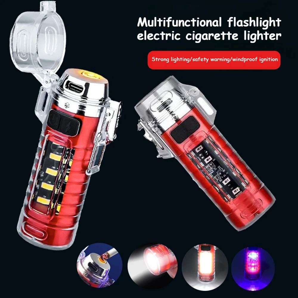 Electric Double Arc Lighter Multifunction Flashlight Type-C Rechargeable Portable Outdoor Fishing Hiking Camping LED Igniter
Electric Double Arc Lighter Multifunction Flashlight Type-C Rechargeable Portable Outdoor Fishing Hiking Camping LED Igniter