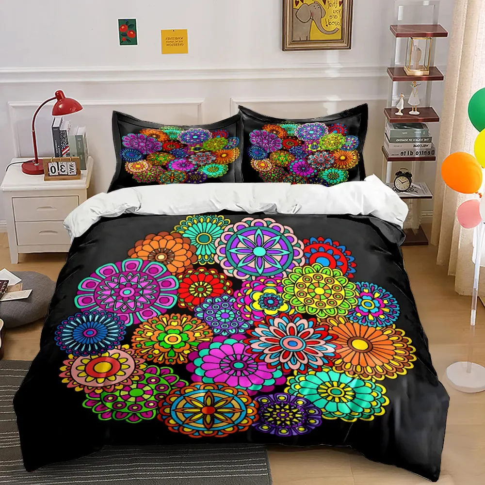 "Colorful Mandala Three-Piece Set" Soft Comfortable Duvet Cover Bedding Set Included 1*Duvet Cover & 2*Pillowcases, gift
"Colorful Mandala Three-Piece Set" Soft Comfortable Duvet Cover Bedding Set Included 1*Duvet Cover & 2*Pillowcases, gift