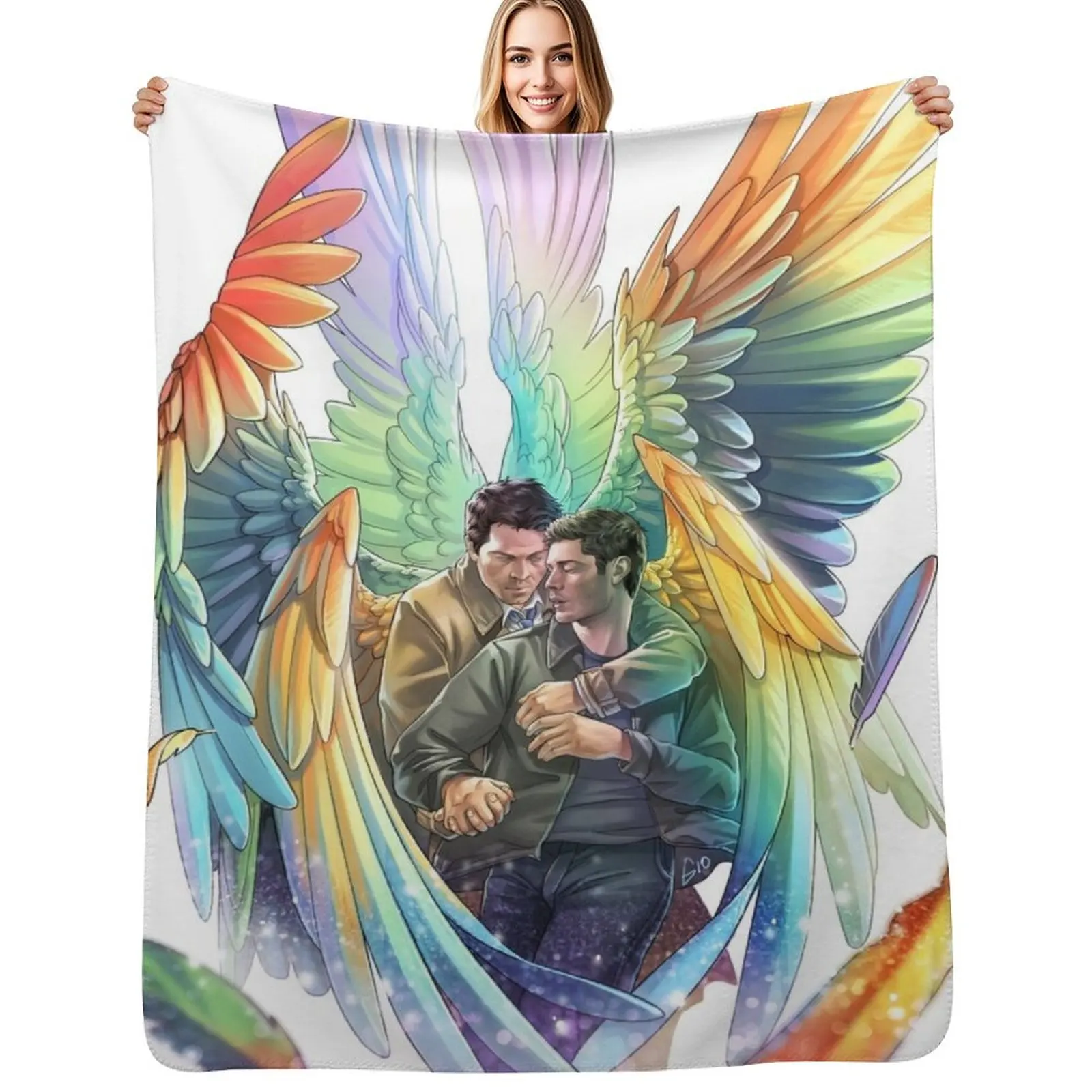 Destiel Rainbows Throw Blanket Cozy Sofa Blanket for TV Watching Napping
Destiel Rainbows Throw Blanket Cozy Sofa Blanket for TV Watching Napping