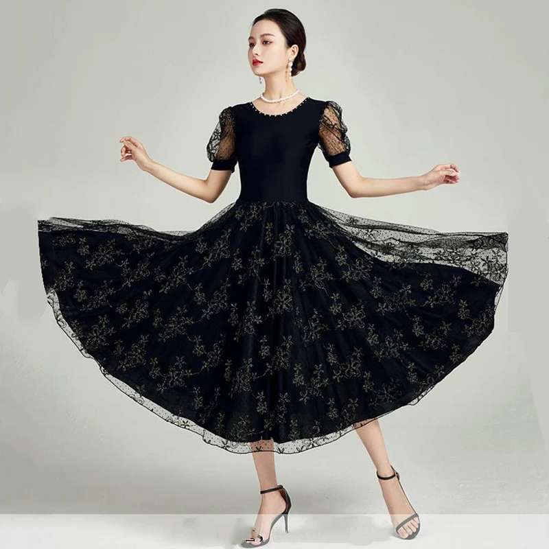 Ballroom Dance Competition Dress 2023 New Women Promance Modern Practice Costumes Short Sleeves Waltz Dancing Party Clothes
Ballroom Dance Competition Dress 2023 New Women Promance Modern Practice Costumes Short Sleeves Waltz Dancing Party Clothes