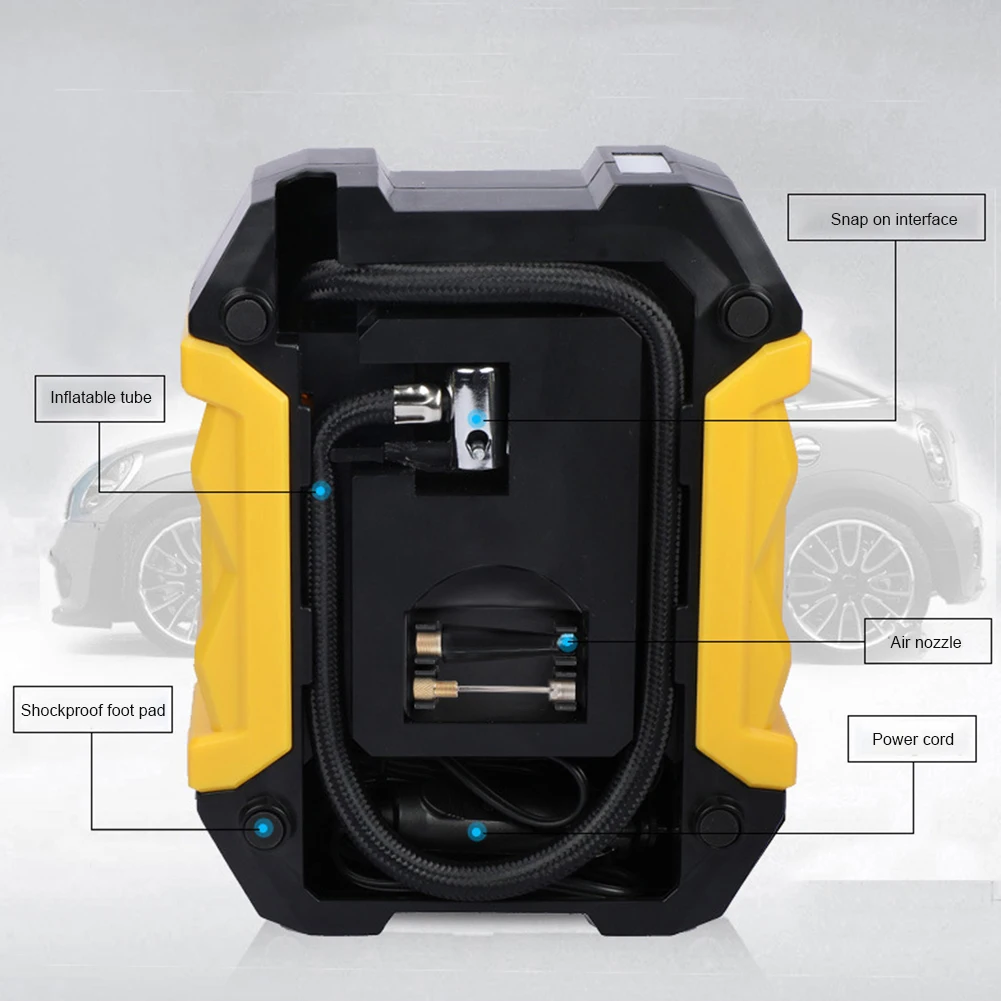 150PSI Portable Car Inflator Pump Digital Display Bicycle Air Compressor Car Tire Inflator for Automobile Bicycle Ball
150PSI Portable Car Inflator Pump Digital Display Bicycle Air Compressor Car Tire Inflator for Automobile Bicycle Ball