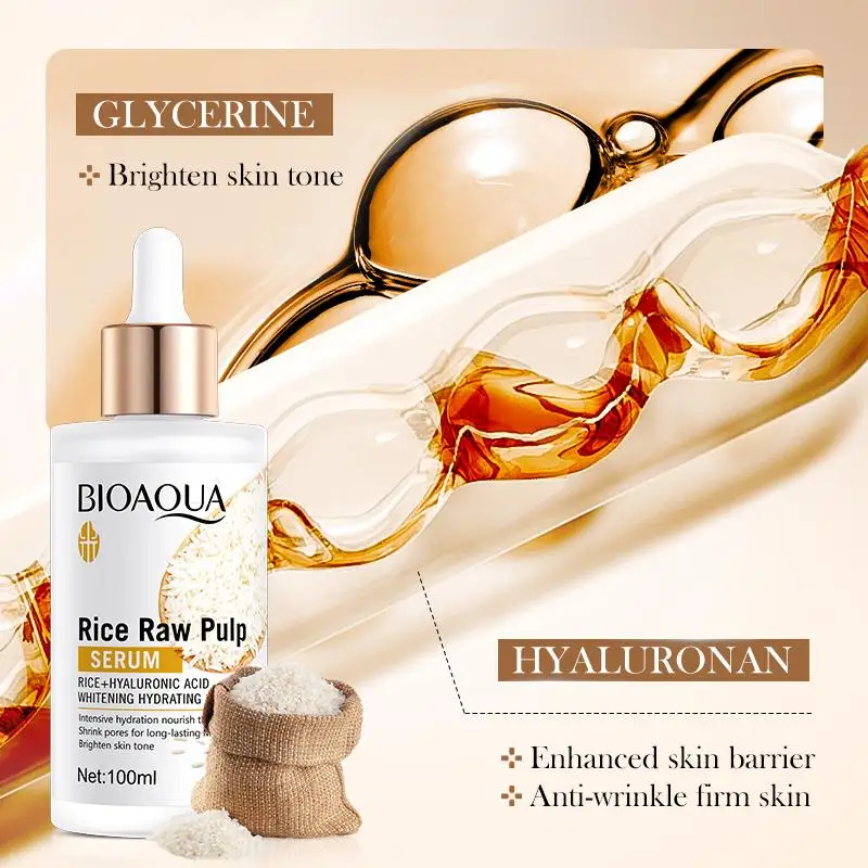 Rice Puree Hyaluronic Acid Hydrating Essence Improve Dullness Lighten Skin Tone Skin Care Essence Serum Skin Care
Rice Puree Hyaluronic Acid Hydrating Essence Improve Dullness Lighten Skin Tone Skin Care Essence Serum Skin Care