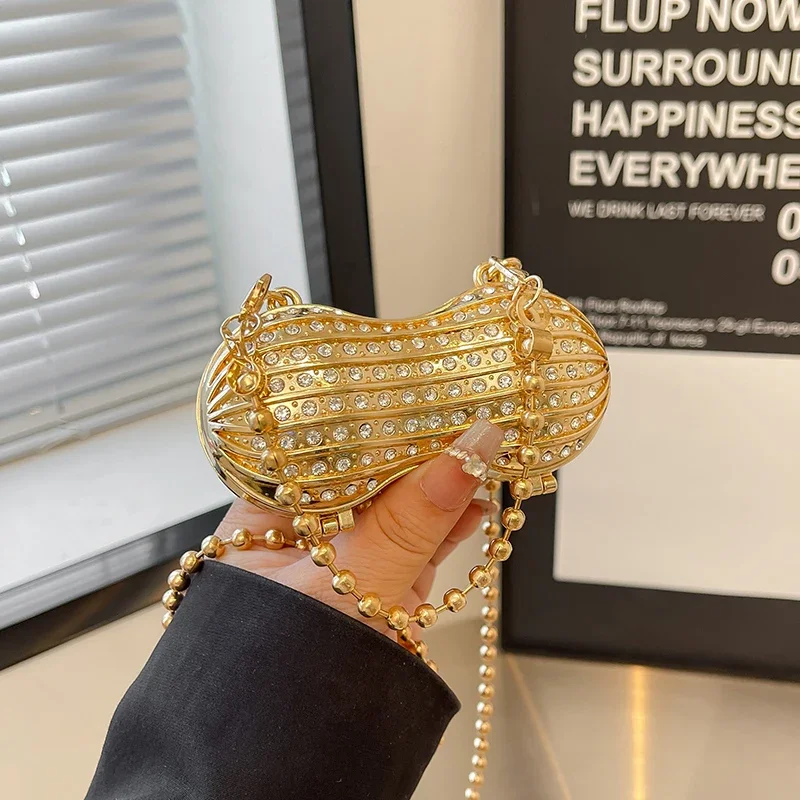 Designer Acrylic Clutch Bag Gold Silver Women Evening Party Bag Cute Peanut Shape Chain Crossbody Mini Lipstick Bag Coin Purse
Designer Acrylic Clutch Bag Gold Silver Women Evening Party Bag Cute Peanut Shape Chain Crossbody Mini Lipstick Bag Coin Purse