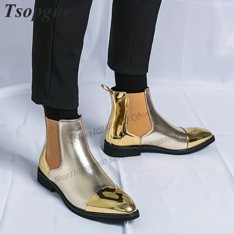 Golden Metallic Elastic Exquisite Shoes For Men Men's Ankle Boots Runway Casual Party Shoes 2023 Fashionable Zapatillas Mujer
Golden Metallic Elastic Exquisite Shoes For Men Men's Ankle Boots Runway Casual Party Shoes 2023 Fashionable Zapatillas Mujer