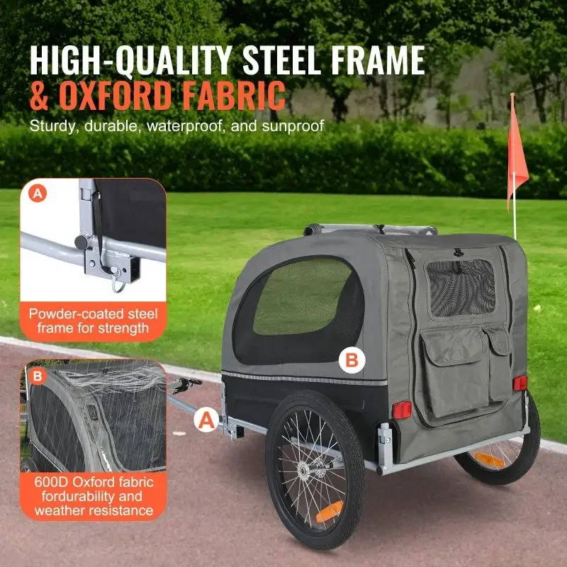 KEEHOME Dog Bike Trailer, Supports up to 88 Lbs, Pet Cart Easy Folding Frame with Quick Release Wheels, Universal Coupler, Reflectors, F
KEEHOME Dog Bike Trailer, Supports up to 88 Lbs, Pet Cart Easy Folding Frame with Quick Release Wheels, Universal Coupler, Reflectors, F