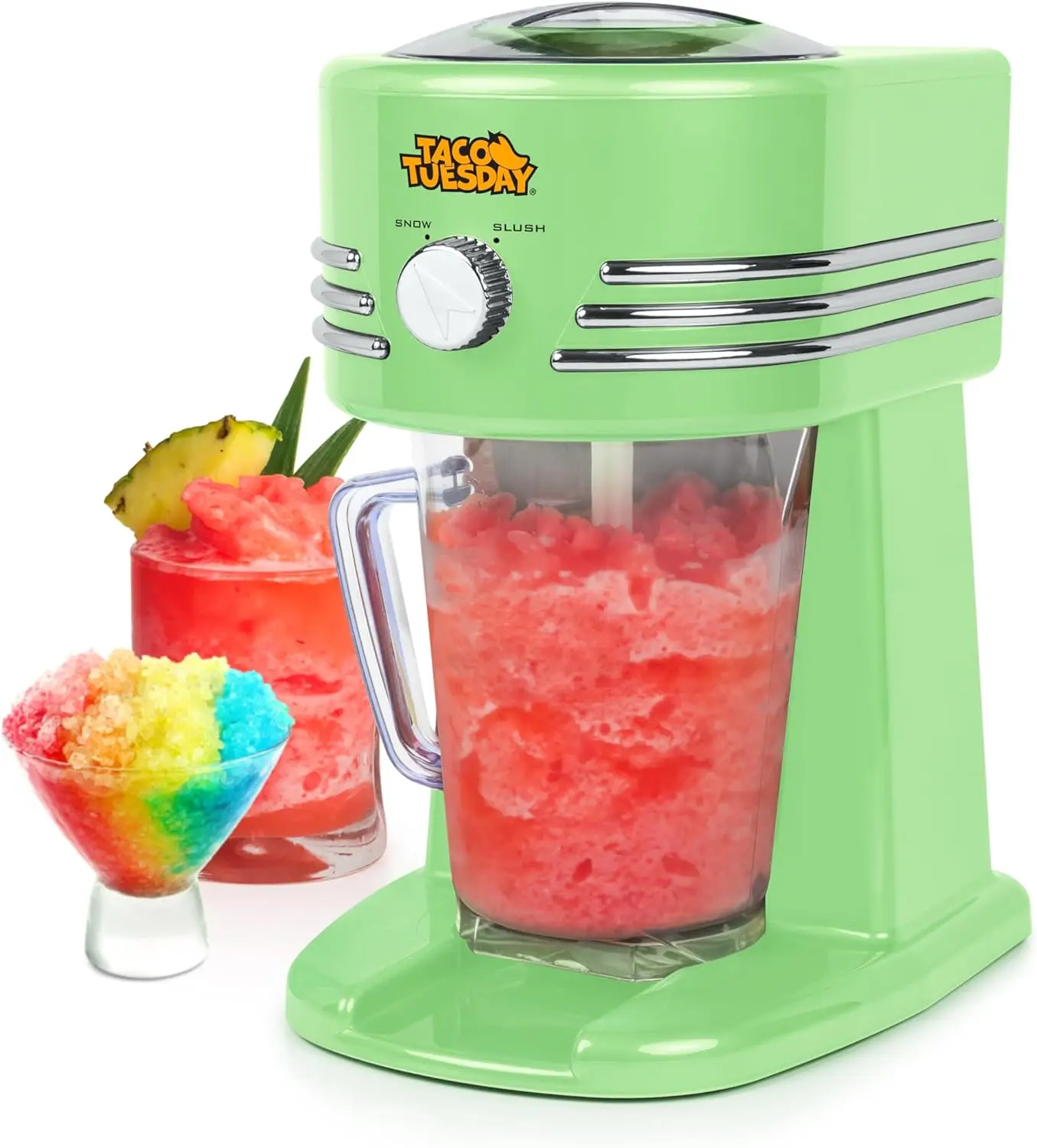 Taco Tuesday Frozen Drink Maker and Margarita Machine for Home - 40-Ounce Slushy Maker with Stainless Steel Flow Spout -
Taco Tuesday Frozen Drink Maker and Margarita Machine for Home - 40-Ounce Slushy Maker with Stainless Steel Flow Spout -