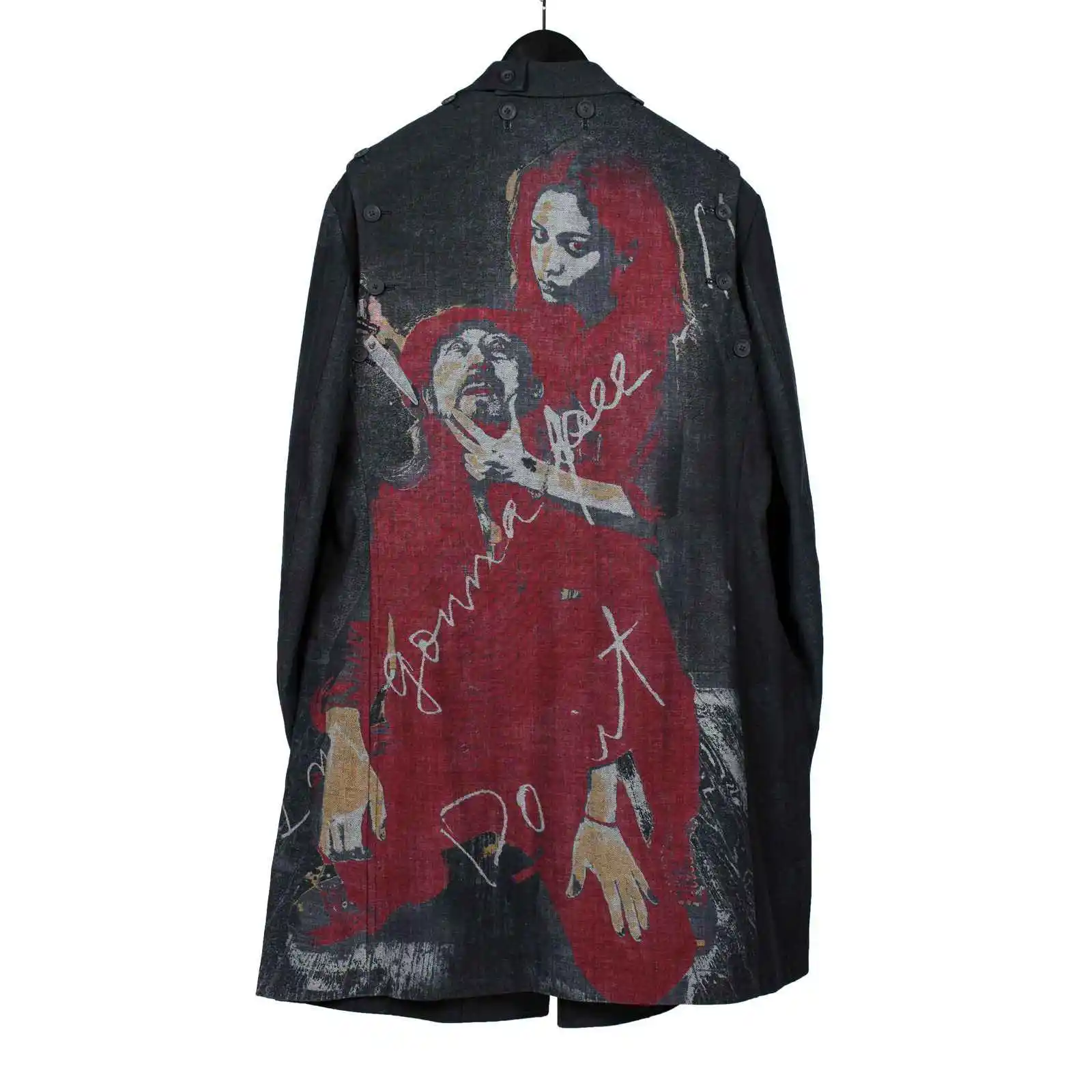 TOP-YAMAMOTO original design dark linen black loose printed suit for casual men
TOP-YAMAMOTO original design dark linen black loose printed suit for casual men