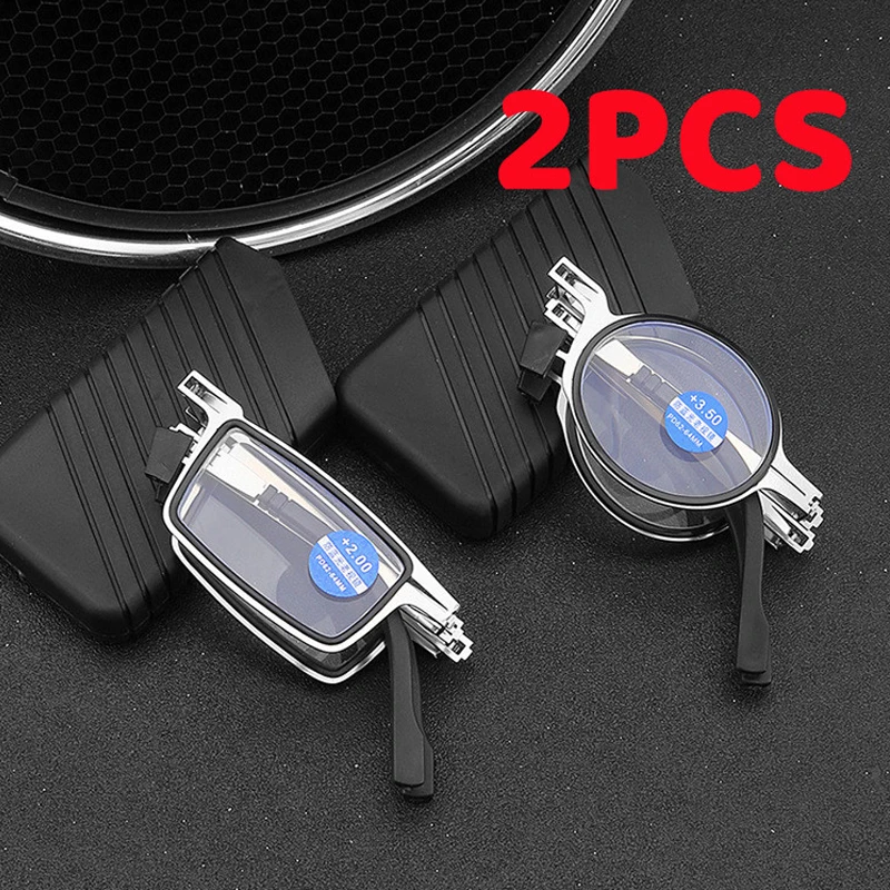 2PCS Men Metal Foldable Reading Glasses Computer Blue Light Blocking Eyeglasses Presbyopia Spectacles Frame Glasses with Case
2PCS Men Metal Foldable Reading Glasses Computer Blue Light Blocking Eyeglasses Presbyopia Spectacles Frame Glasses with Case