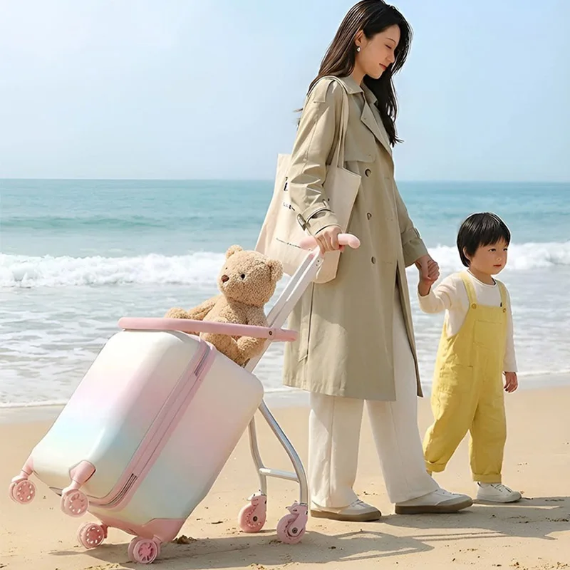 Kids Ride-On Suitcase for Boys & Girls, Toddler Stroller Trunk with Wheels, Carry-On Luggage for Travel, Baby Push Pull Scooter
Kids Ride-On Suitcase for Boys & Girls, Toddler Stroller Trunk with Wheels, Carry-On Luggage for Travel, Baby Push Pull Scooter