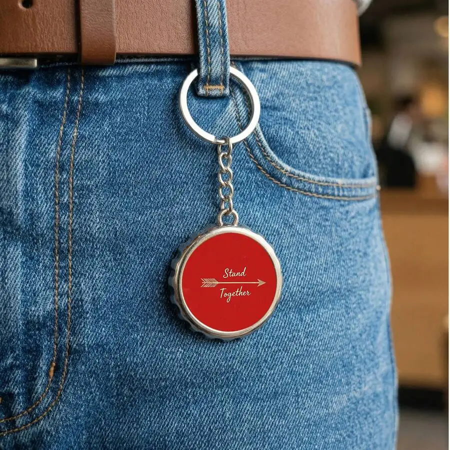 Motivational Stand Together Red Button Keychain For Adults
Motivational Stand Together Red Button Keychain For Adults