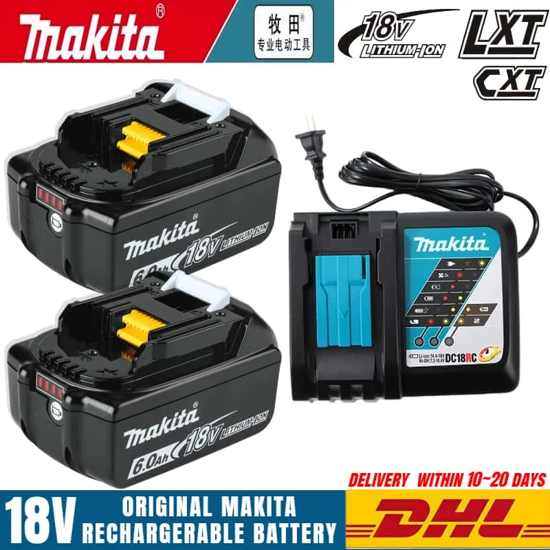 Original Makita 6Ah/5Ah for Makita 18V Battery BL1830B BL1850B BL1850 BL1840 BL1860 BL1815 Replacement Lithium Batteries
Original Makita 6Ah/5Ah for Makita 18V Battery BL1830B BL1850B BL1850 BL1840 BL1860 BL1815 Replacement Lithium Batteries