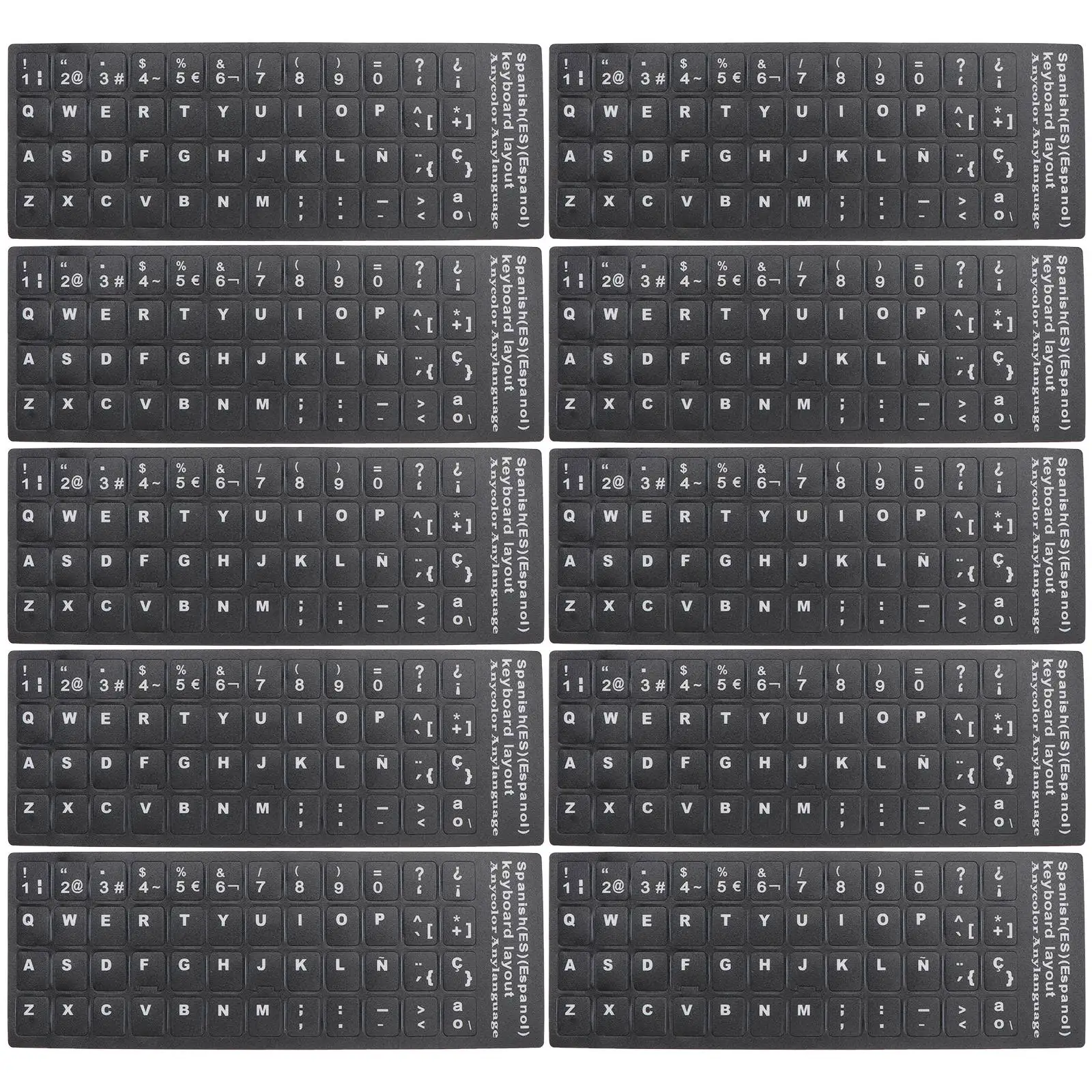 10pcs Keyboard Stickers PVC Material Laptop Computer Layout Protective Cover Skin Easy to Use No Glue Left
10pcs Keyboard Stickers PVC Material Laptop Computer Layout Protective Cover Skin Easy to Use No Glue Left