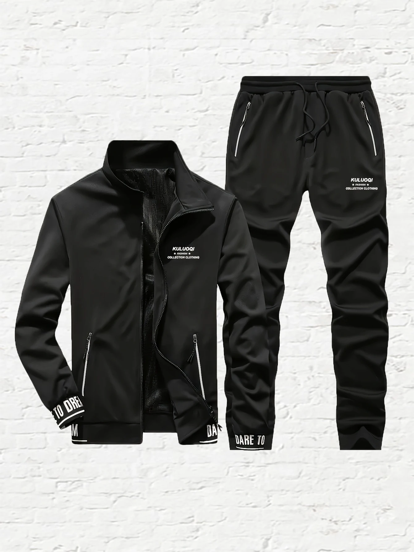 Men's sportswear suit; Autumn fashion stand-up collar cardigan jacket; Men's sports pants; fashion running fitness leisure suit
Men's sportswear suit; Autumn fashion stand-up collar cardigan jacket; Men's sports pants; fashion running fitness leisure suit