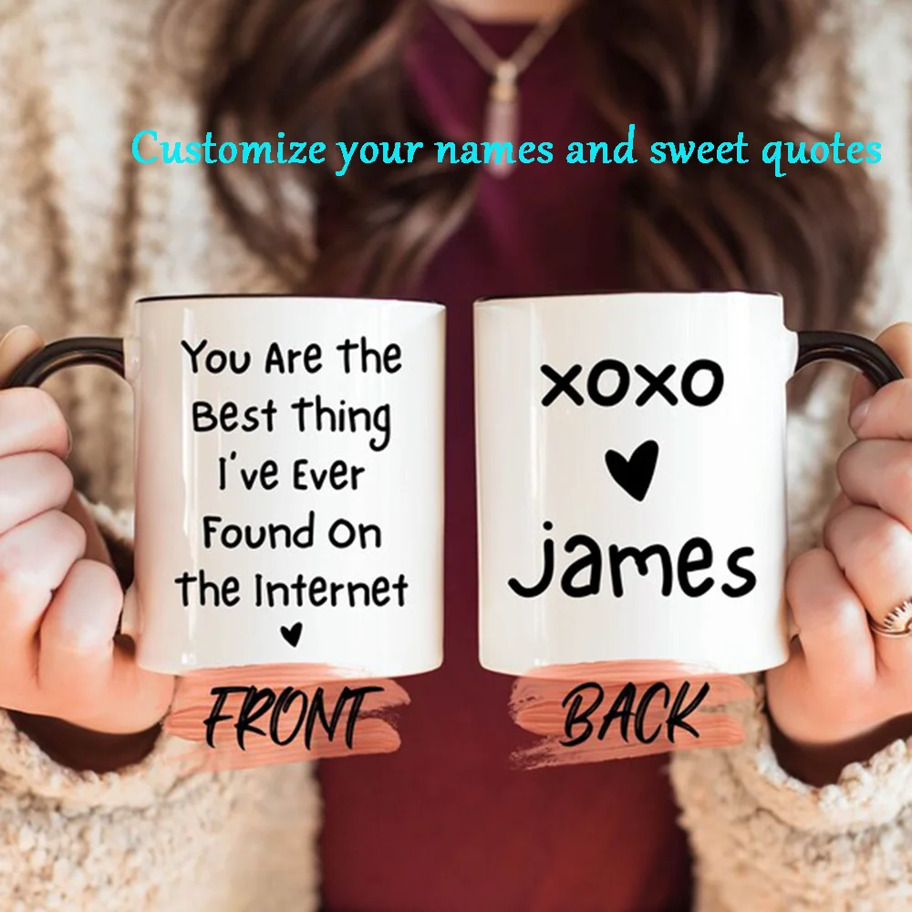 Personalized Sweet Quotes Couple Mug Can Be Customized To Give Her Valentine's Day Gift Wedding Cup Wedding Commemorative Cup
Personalized Sweet Quotes Couple Mug Can Be Customized To Give Her Valentine's Day Gift Wedding Cup Wedding Commemorative Cup