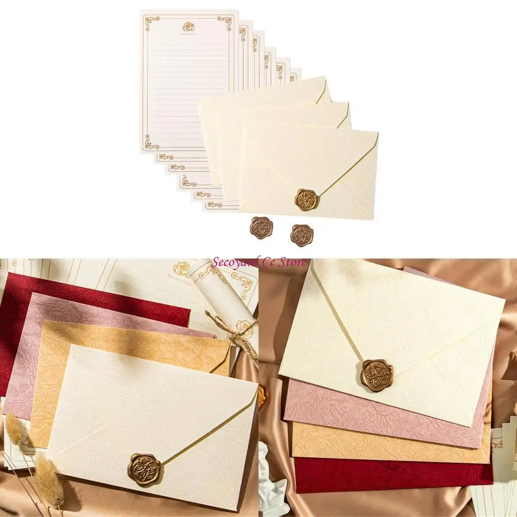 N3UC Vintage Catchatery Conventes установлены с 6 записи бумаги 3 конверта 3 печать уплотнения
N3UC Vintage Catchatery Conventes установлены с 6 записи бумаги 3 конверта 3 печать уплотнения