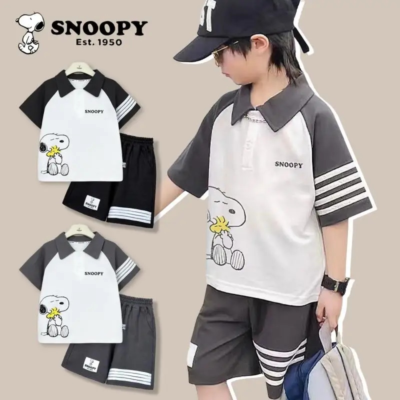Kawaii Snoopy Cartoon Cute Children's Polo Shirt Short Sleeved Summer New Children's Half Sleeved Handsome Summer Outfit
Kawaii Snoopy Cartoon Cute Children's Polo Shirt Short Sleeved Summer New Children's Half Sleeved Handsome Summer Outfit