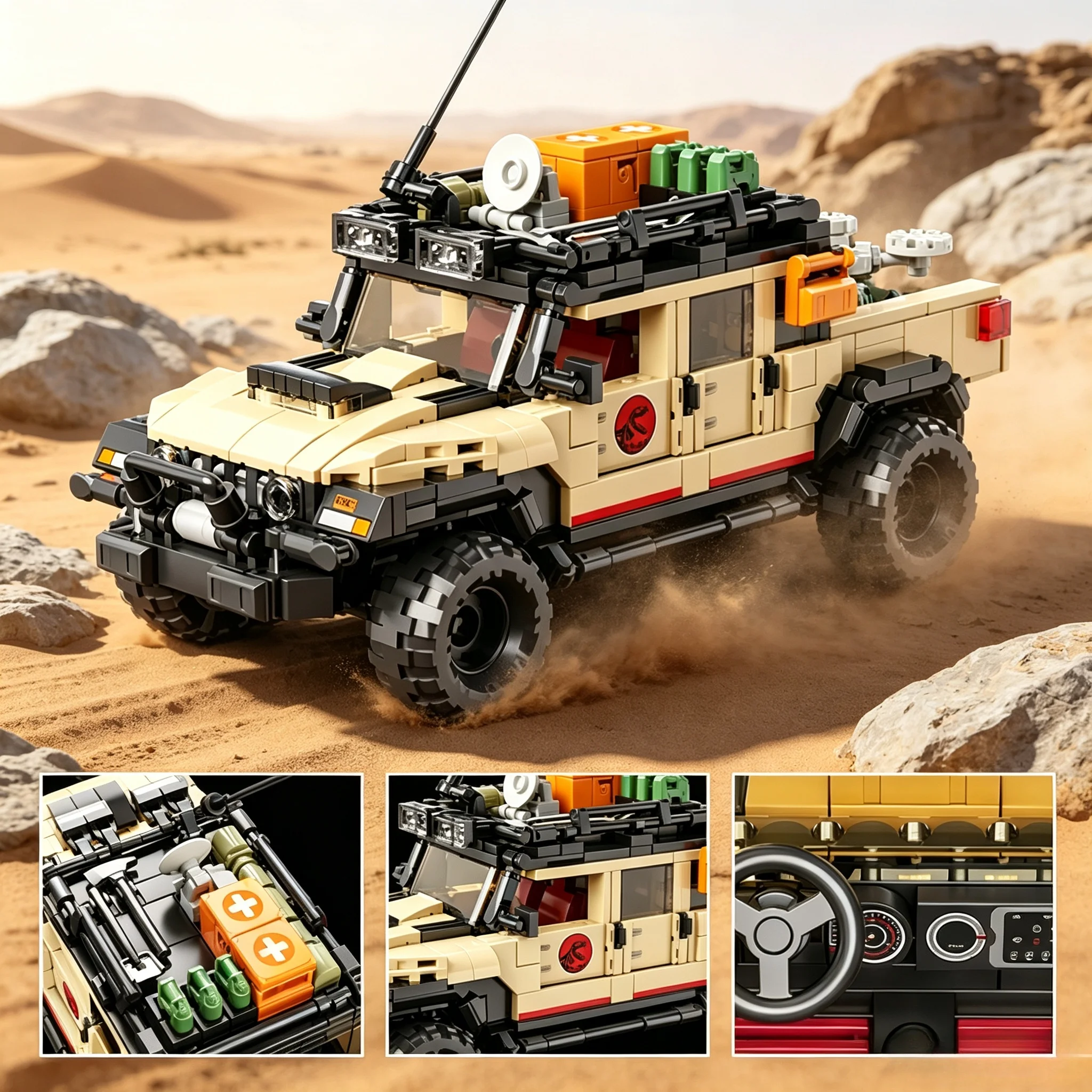 3 in 1 Dinosaurs Adventure Off Road Vehicle MOC Building Blocks Cars Toys Jurassic Series Bricks Sets Gifts for Adult 1632pcs
3 in 1 Dinosaurs Adventure Off Road Vehicle MOC Building Blocks Cars Toys Jurassic Series Bricks Sets Gifts for Adult 1632pcs