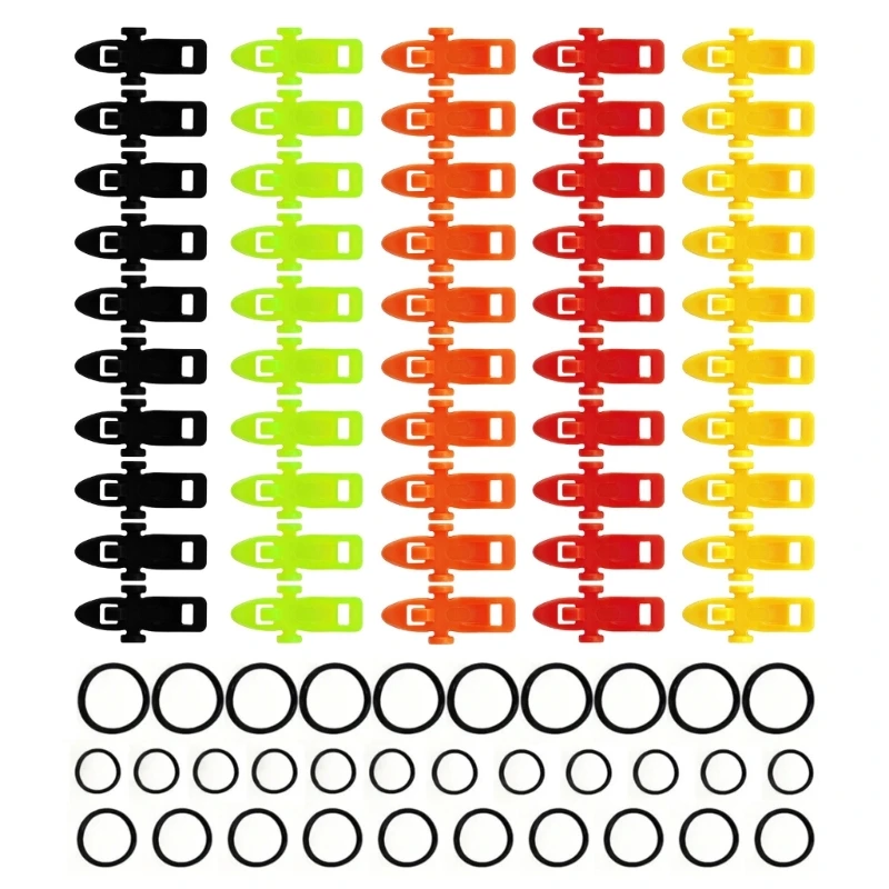 A1A2 10 Pcs Fishing Hook Lures Keeper Fishing Rod Hook Holders Fixtures Baits Hanger with 3 Size Rubber Rings Fishing Part
A1A2 10 Pcs Fishing Hook Lures Keeper Fishing Rod Hook Holders Fixtures Baits Hanger with 3 Size Rubber Rings Fishing Part