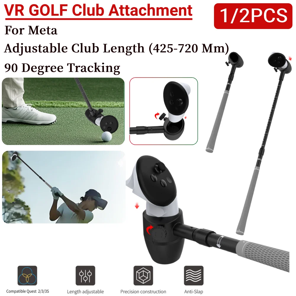VR Golf Club Controller Extensions 80 Degree Keep Tracking Realistic VR Golf Simulator Handle for Meta
VR Golf Club Controller Extensions 80 Degree Keep Tracking Realistic VR Golf Simulator Handle for Meta