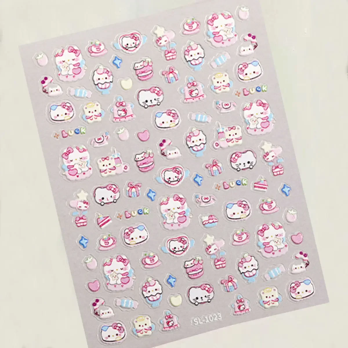 Cute Hello Kitty Hello Kitty Nail Stickers Embossed 3D Girl Heart Cartoon DIY Nail Decoration Stickers
Cute Hello Kitty Hello Kitty Nail Stickers Embossed 3D Girl Heart Cartoon DIY Nail Decoration Stickers