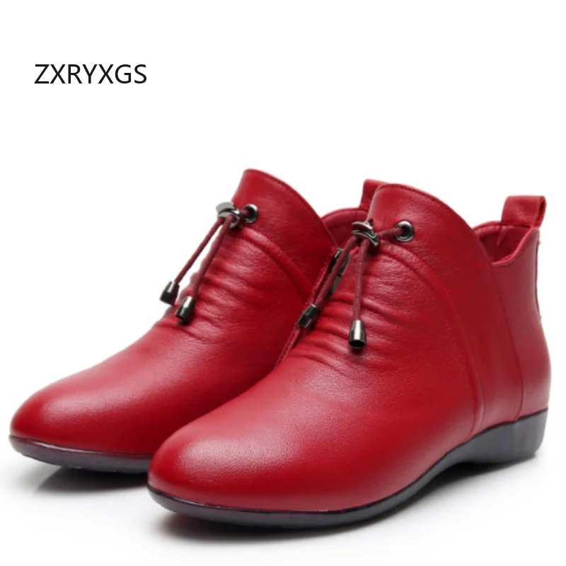 ZXRYXGS Top Cowhide Temperament Elegant Women Leather Boots Single Shoes 2025 Large Size Autumn Winter Boots Flat Trend Boot New
ZXRYXGS Top Cowhide Temperament Elegant Women Leather Boots Single Shoes 2025 Large Size Autumn Winter Boots Flat Trend Boot New