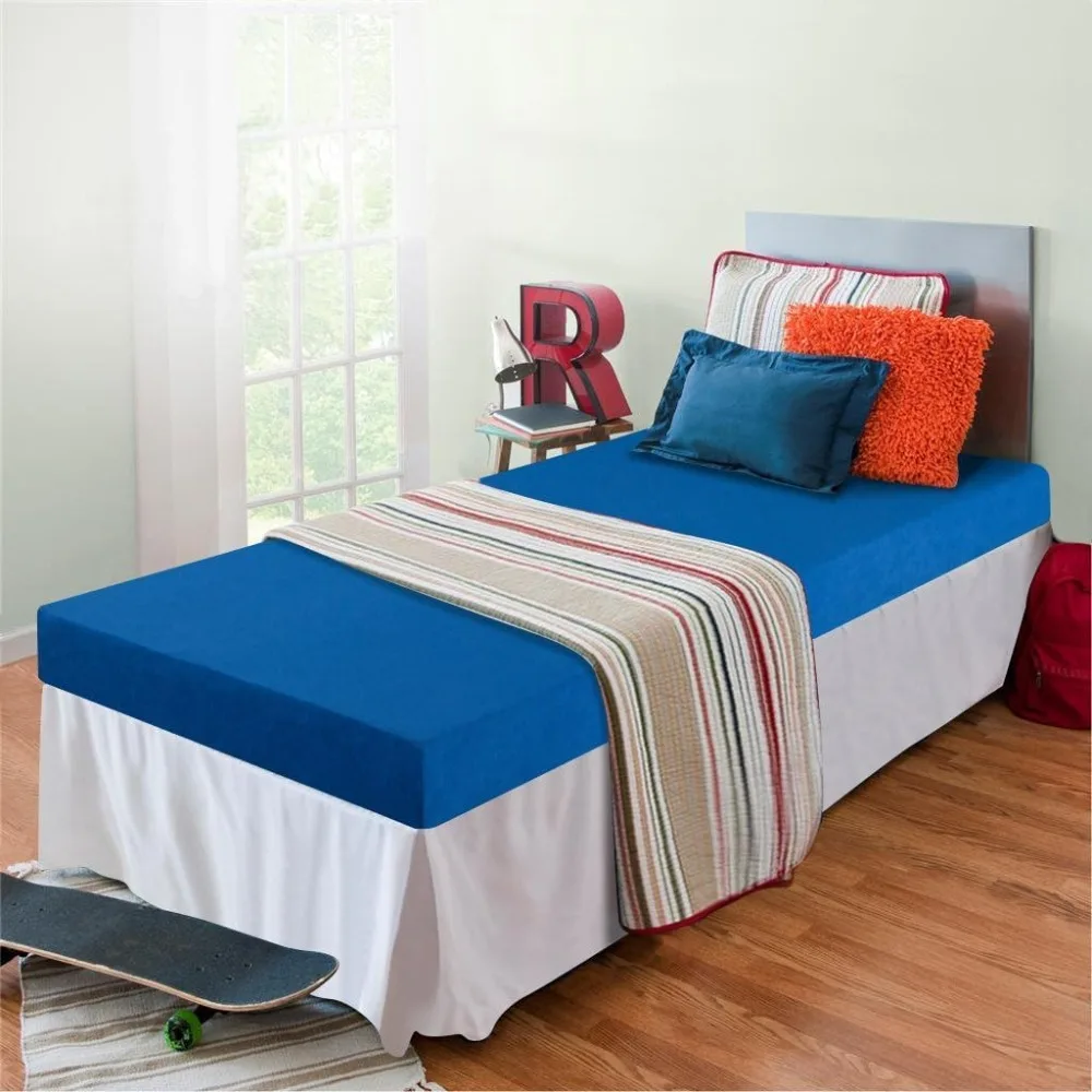 ZINUS 5 Inch Memory Foam Mattress, Twin, Bunk Bed, Trundle Bed, Day Bed Compatible, Blue
ZINUS 5 Inch Memory Foam Mattress, Twin, Bunk Bed, Trundle Bed, Day Bed Compatible, Blue