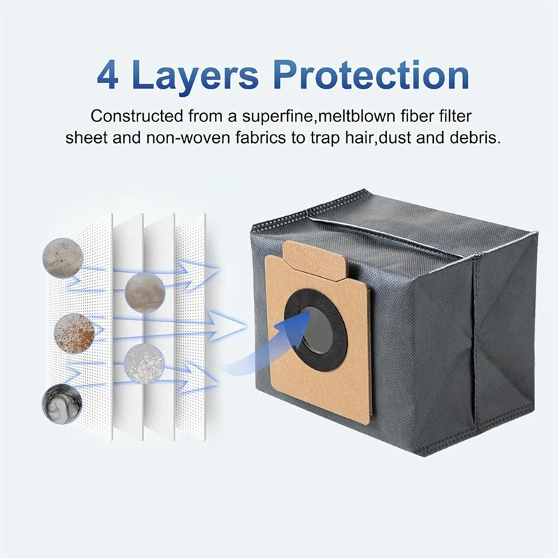 ABPP-14 Pack Dust Bags For Eufy Clean X8/X8 Pro/X10 Pro Omni Robot Vacuum Self-Empty Station, Vacuum Accessories Parts
ABPP-14 Pack Dust Bags For Eufy Clean X8/X8 Pro/X10 Pro Omni Robot Vacuum Self-Empty Station, Vacuum Accessories Parts