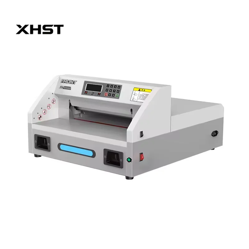E330S Electric 40-330mm Desktop Paper Cutter CE Certified with Digital Control for A4 Size
E330S Electric 40-330mm Desktop Paper Cutter CE Certified with Digital Control for A4 Size