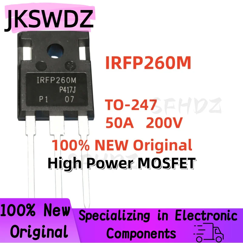 Original5/10/20PCS 100% NEW Quality IRFP260M IRFP260MPBF TO-247 50A 200V High Power MOSFET
Original5/10/20PCS 100% NEW Quality IRFP260M IRFP260MPBF TO-247 50A 200V High Power MOSFET