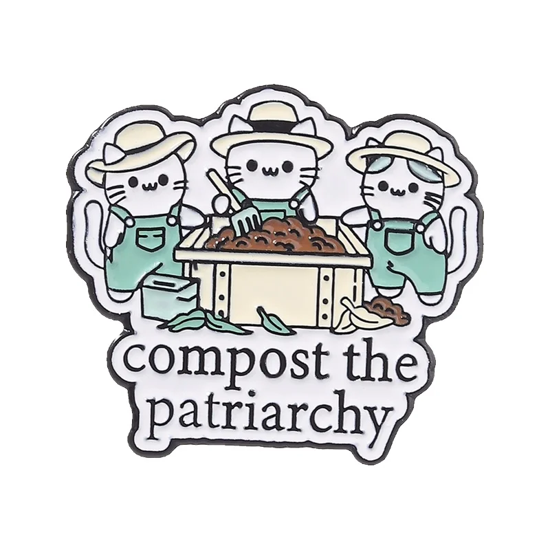 Compost The Patriarchy Enamel Pin Feminist Humor Cats Doing Compost Work Brooch Backpack Lapel Badge Jewelry Gift for Women Girl
Compost The Patriarchy Enamel Pin Feminist Humor Cats Doing Compost Work Brooch Backpack Lapel Badge Jewelry Gift for Women Girl
