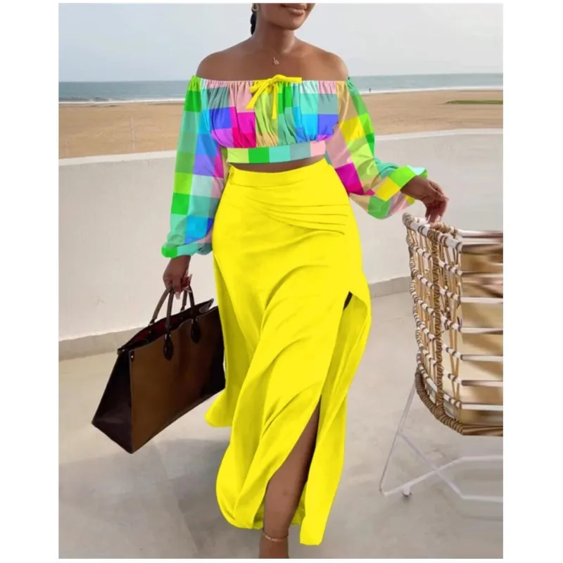 summer New 2 piece sets woman outfit 2025 fashion printing Tops+Elegant long skirt two piece outfits woman sets outfits
summer New 2 piece sets woman outfit 2025 fashion printing Tops+Elegant long skirt two piece outfits woman sets outfits