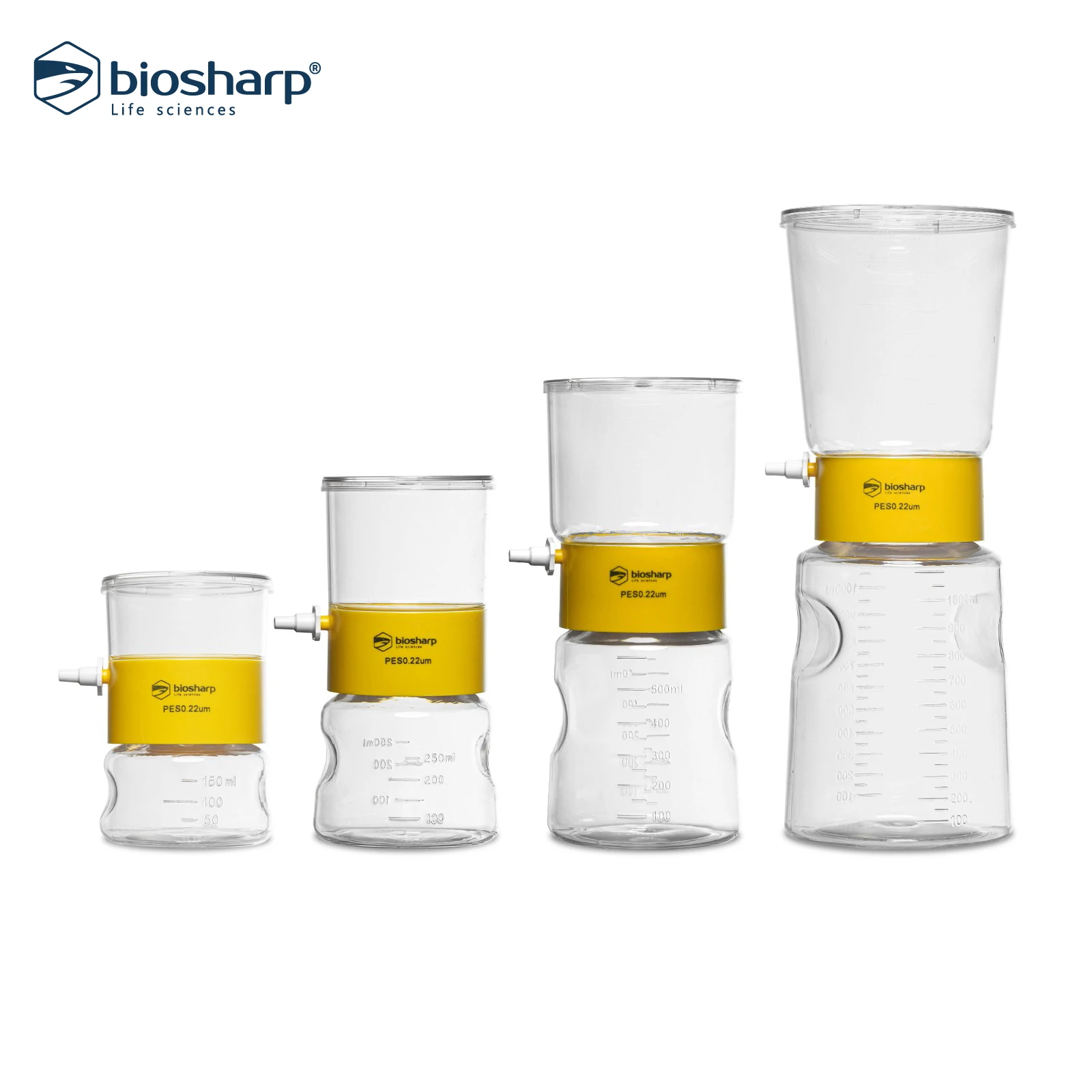 12pcs Biosharp 150/250/500/1000ml Vacuum Filtration System, Sterile, PES, Membrane Diameter 75mm, Pore Size 0.22/0.45um
12pcs Biosharp 150/250/500/1000ml Vacuum Filtration System, Sterile, PES, Membrane Diameter 75mm, Pore Size 0.22/0.45um