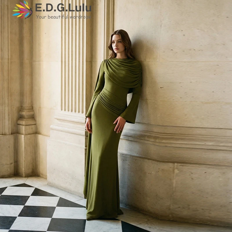 EDGLuLu Design High Waist Folds Party Dresses Luxury 2026 O Neck Shawl With Ribbon Red Dress Elegant Long Mermaid Dresses 0505
EDGLuLu Design High Waist Folds Party Dresses Luxury 2026 O Neck Shawl With Ribbon Red Dress Elegant Long Mermaid Dresses 0505