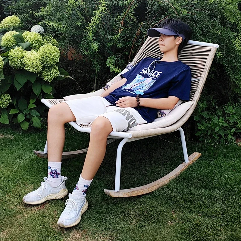 Outdoor Furniture Garden Park Patio Metal Rope Hand Woven Leisure Rocking Chair for Adults Kids
Outdoor Furniture Garden Park Patio Metal Rope Hand Woven Leisure Rocking Chair for Adults Kids