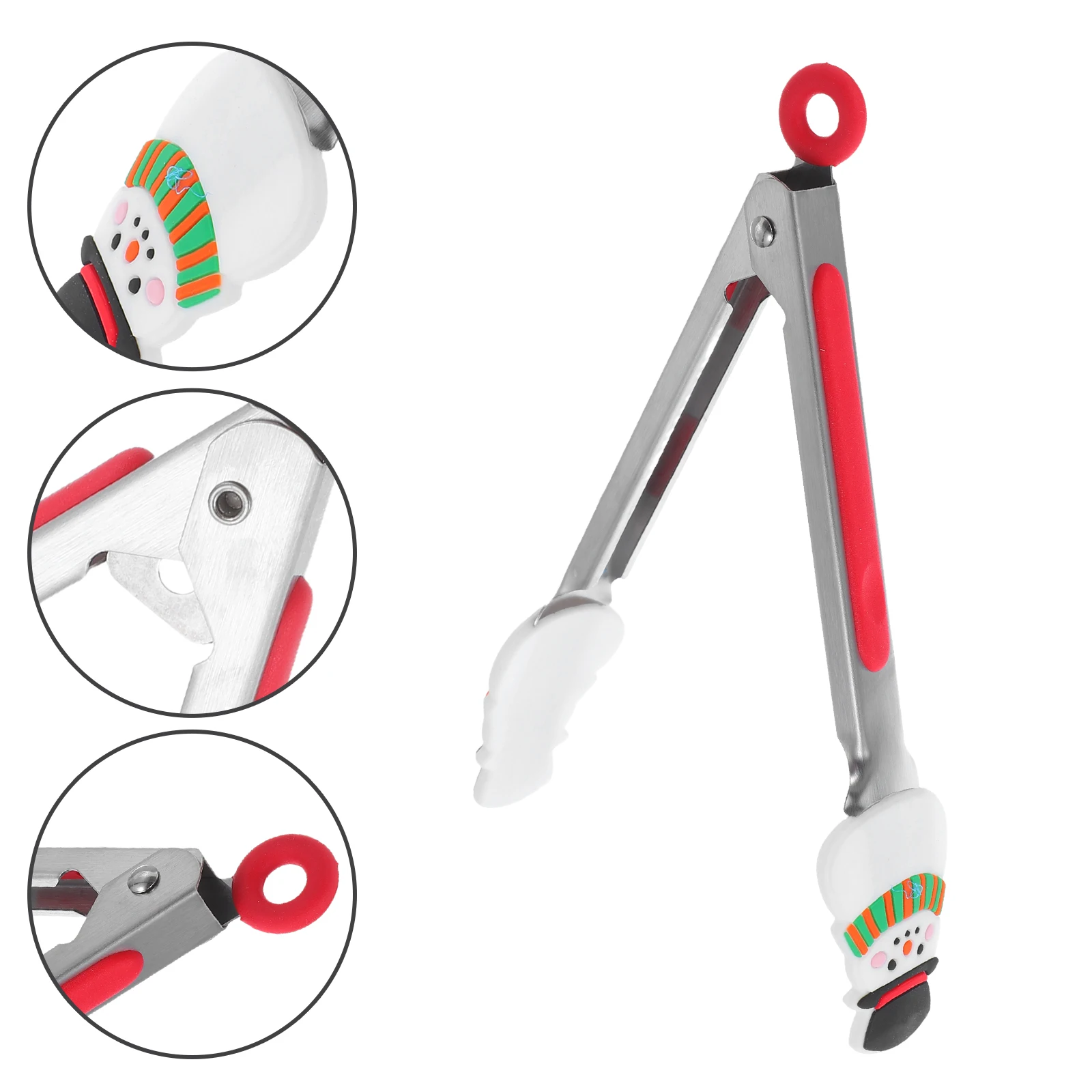 Stainless Steel Snowman Tongs Non Slip Heat Resistant Kitchen Tool for Cooking Baking Grilling Fun Cartoon Design Safe Handling 
Stainless Steel Snowman Tongs Non Slip Heat Resistant Kitchen Tool for Cooking Baking Grilling Fun Cartoon Design Safe Handling