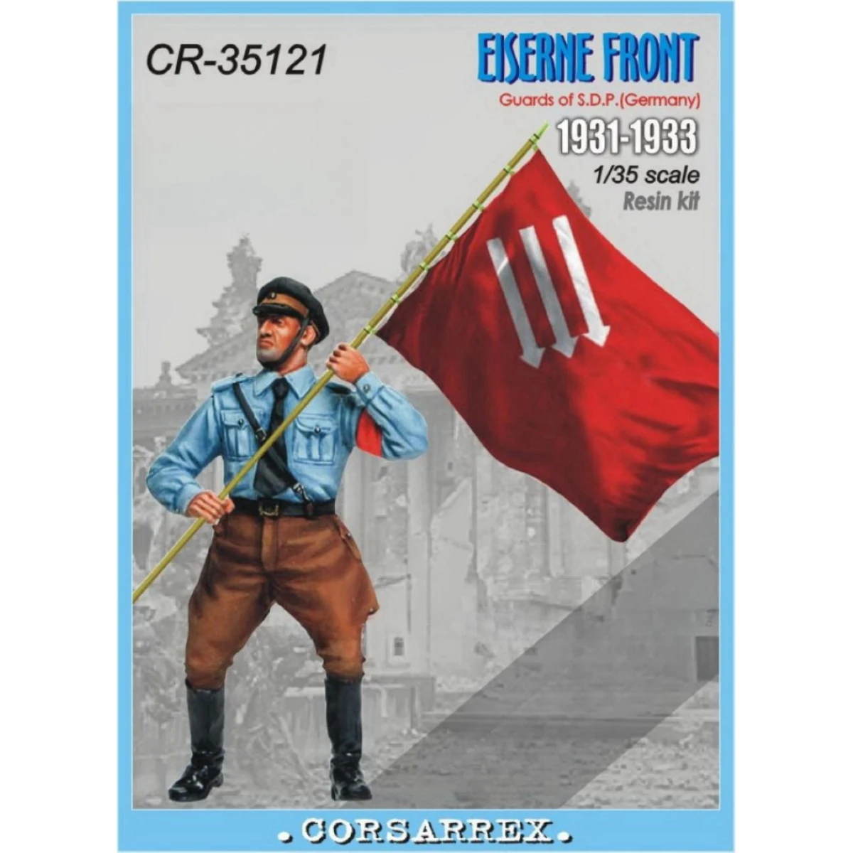 1/35Resin figure unpainted model Kit, military theme, German soldier (without flag and pole) unassembled and unpainted GK
1/35Resin figure unpainted model Kit, military theme, German soldier (without flag and pole) unassembled and unpainted GK