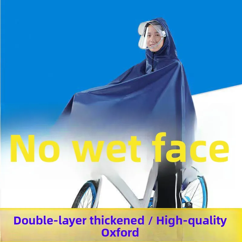 Thick Oxford Cloth Bicycle Raincoat Double Hood for Shared Bike Adult Cycling Raincoat Unisex Single Person Transportation
Thick Oxford Cloth Bicycle Raincoat Double Hood for Shared Bike Adult Cycling Raincoat Unisex Single Person Transportation