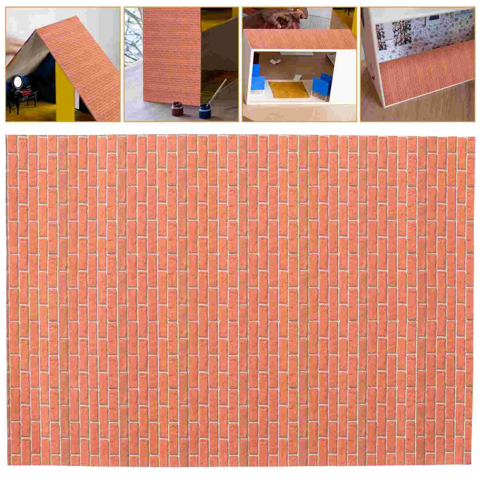 2 Sheets Stickers House Mini Wallpaper Peel and Red Miniature Accessories Wallpapers Decor
2 Sheets Stickers House Mini Wallpaper Peel and Red Miniature Accessories Wallpapers Decor