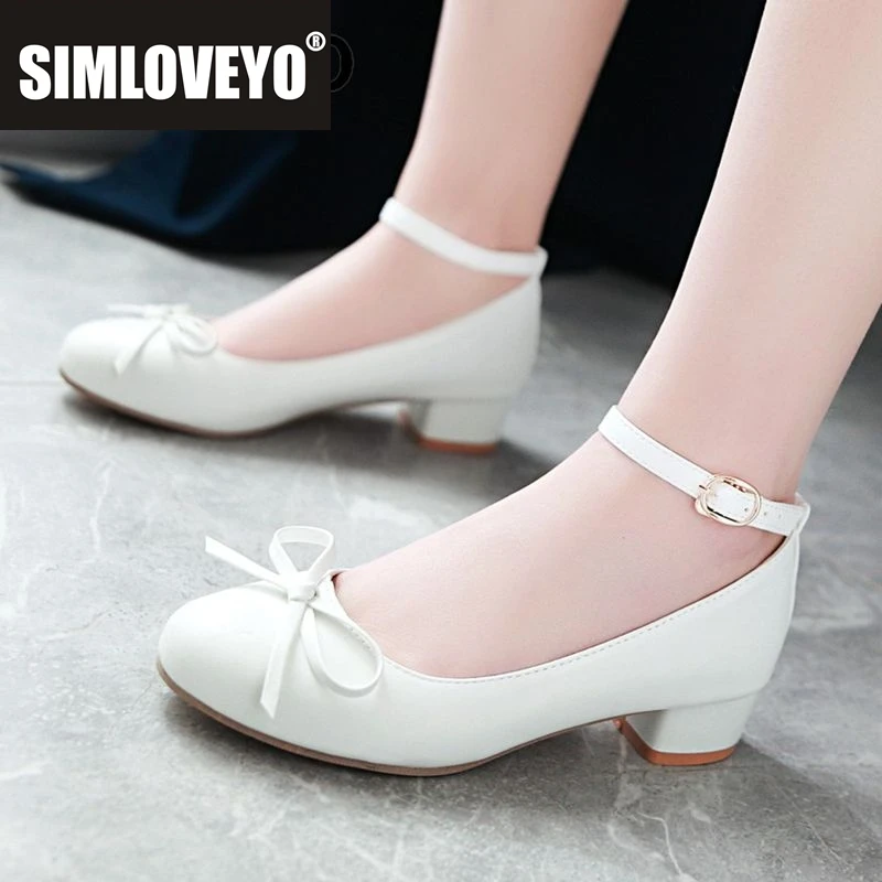 SIMLOVEYO 2025 Sweet Women Pumps Round Toe Thick Heels 3cm Buckle Strap Bowknot Large Size 41 42 43 44 Mary Janes Dating Shoes
SIMLOVEYO 2025 Sweet Women Pumps Round Toe Thick Heels 3cm Buckle Strap Bowknot Large Size 41 42 43 44 Mary Janes Dating Shoes