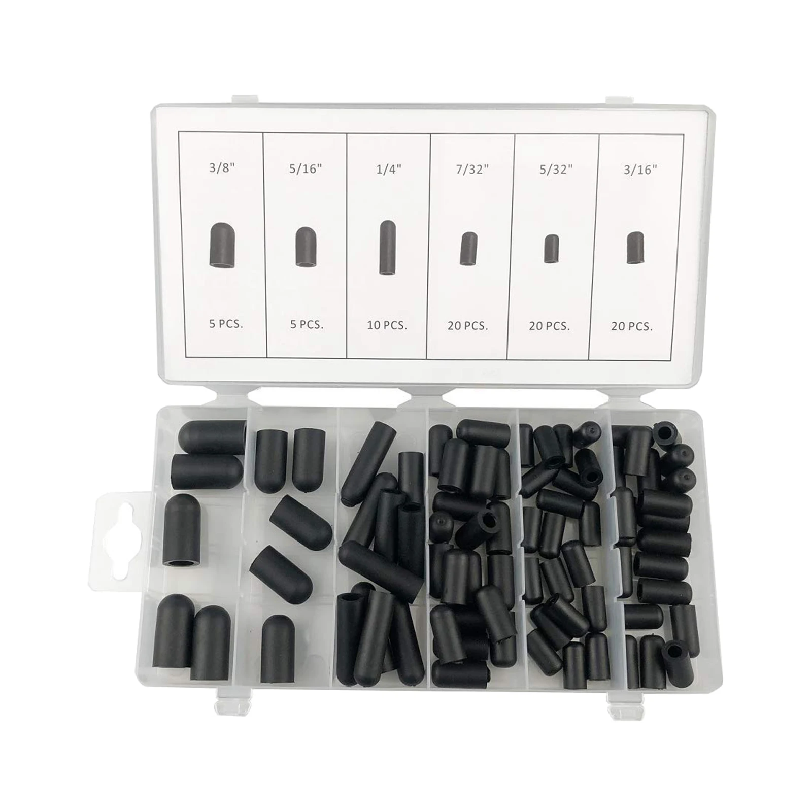 80 Pieces Vacuum Cap Assortment Hose Caps Kit 5/32" to 3/8" Spare Parts
80 Pieces Vacuum Cap Assortment Hose Caps Kit 5/32" to 3/8" Spare Parts