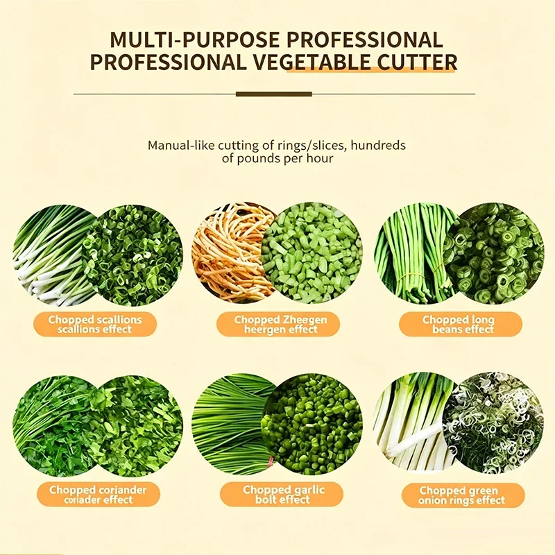 New Compact Vegetable Cutter A Commercial-Grade, Fully Automatic Tool for Chopping Scallions and Garlic Multifunctional Electric
New Compact Vegetable Cutter A Commercial-Grade, Fully Automatic Tool for Chopping Scallions and Garlic Multifunctional Electric