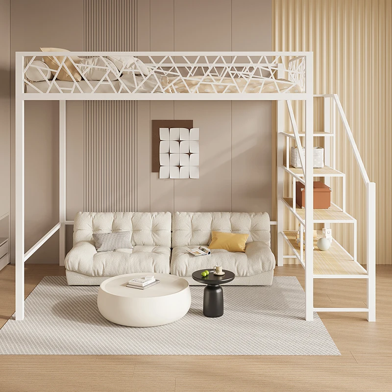 Modern small apartment loft type bed and table apartment iron bed wrought iron elevated bed floor space saving
Modern small apartment loft type bed and table apartment iron bed wrought iron elevated bed floor space saving