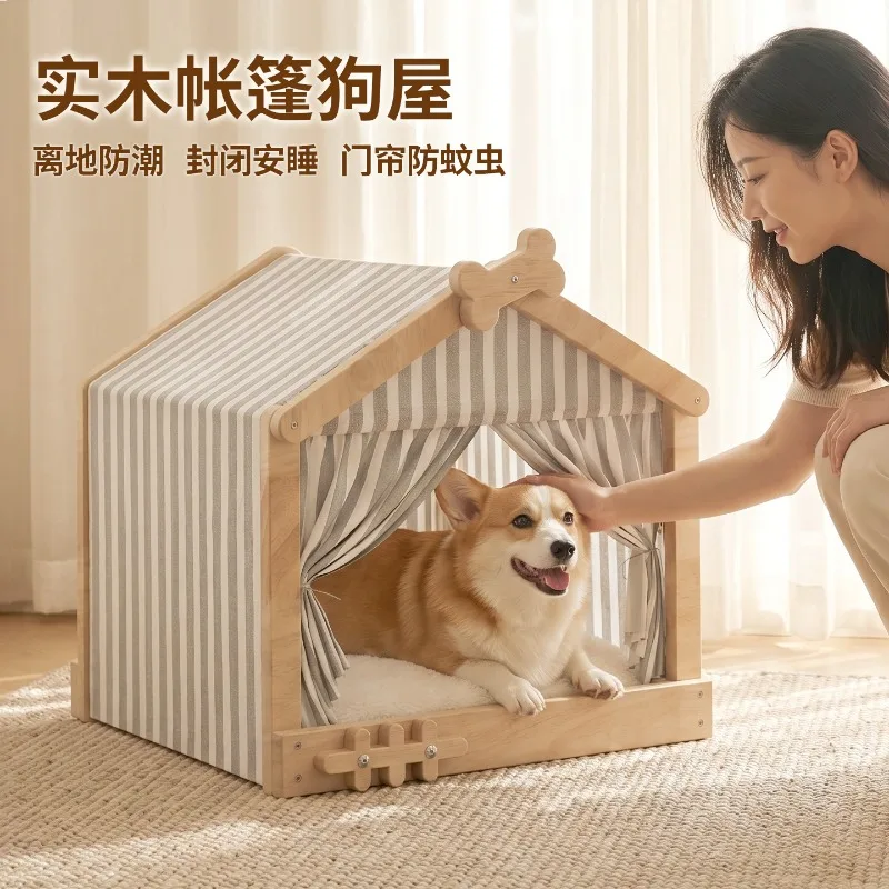 Creative Solid Wood Elevated Pet Bed Detachable Washable Non-Toxic Wooden House for Dogs Cats
Creative Solid Wood Elevated Pet Bed Detachable Washable Non-Toxic Wooden House for Dogs Cats