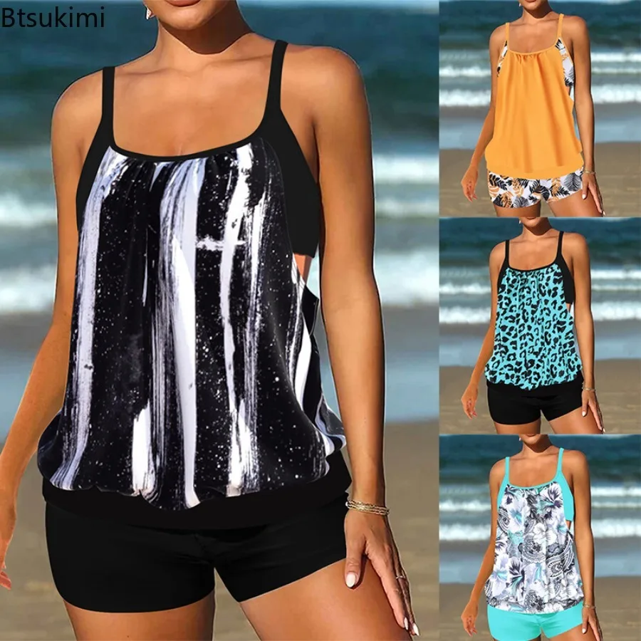Women's Two Piece Sexy Fit Printed Sling Split Shorts Bikini Swimsuit Layered Ruffled Flounce Bathing Suit Vacation Swimwear New
Women's Two Piece Sexy Fit Printed Sling Split Shorts Bikini Swimsuit Layered Ruffled Flounce Bathing Suit Vacation Swimwear New