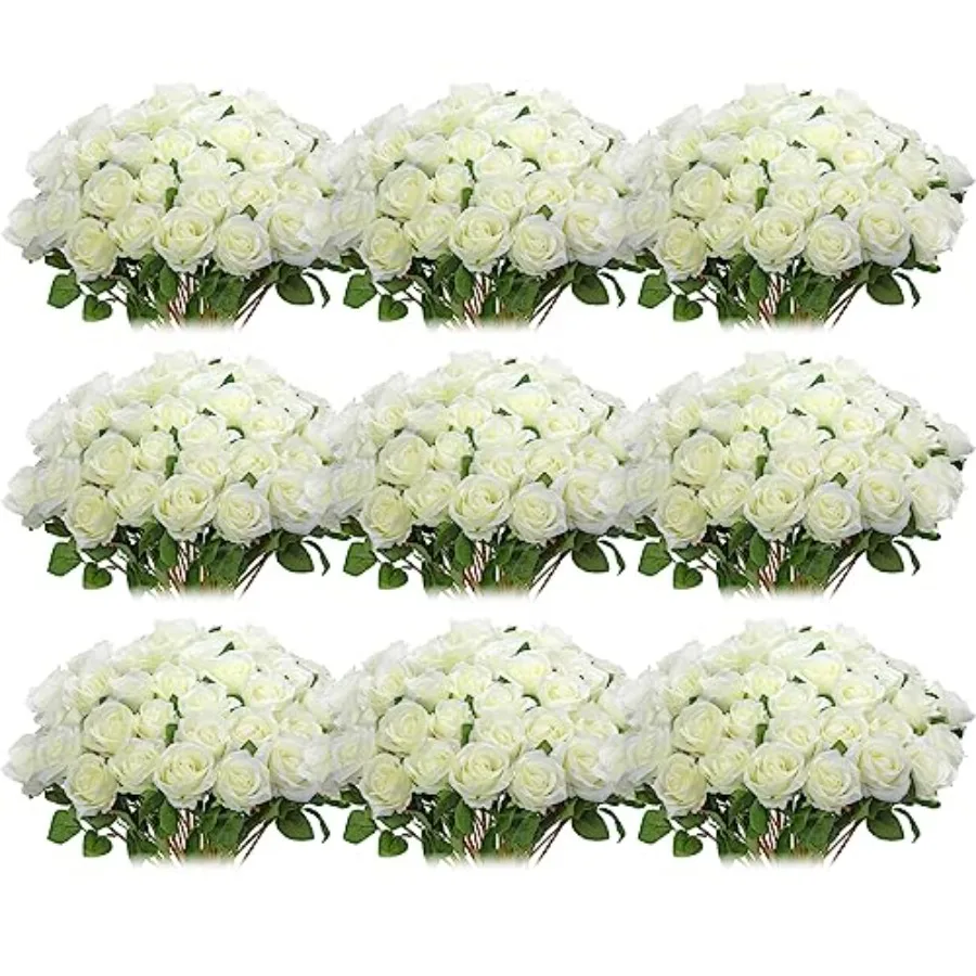 100 Pieces Artificial Roses Flowers Bulk, Long Stem Realistic Fake Silk Roses Bouquet for Table Centerpiece Vases Wedding Party
100 Pieces Artificial Roses Flowers Bulk, Long Stem Realistic Fake Silk Roses Bouquet for Table Centerpiece Vases Wedding Party